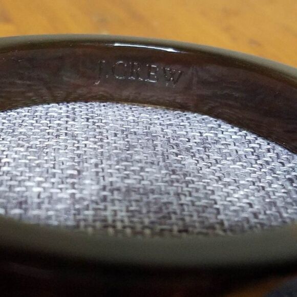 J Crew Faux Tortoise Bangle Bracelet with Crystals - Picture 2 of 5